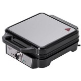 Aparat pentru preparat vafe AD 3083, 1800 W, Reglare a temperaturii, Strat neaderent, 4 waffles, Argintiu-negru