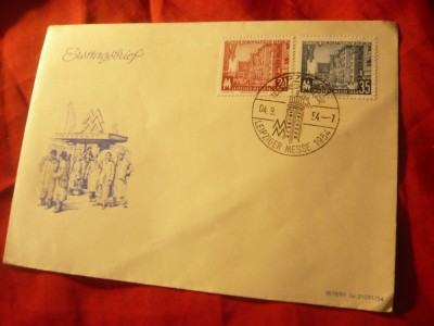 Plic FDC Targul de la Leipzig 1954 DDR foto