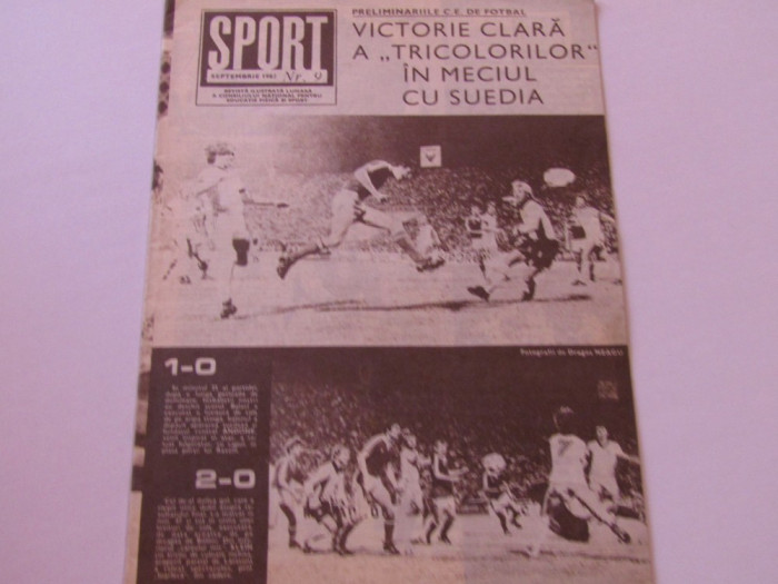 Revista SPORT-nr.9/09.1982(prezentare Chimia RM.Valcea,Poli Iasi,meci Romania)