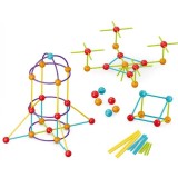 Set de constructie STEAM Forme 3D pentru copii, 210 piese