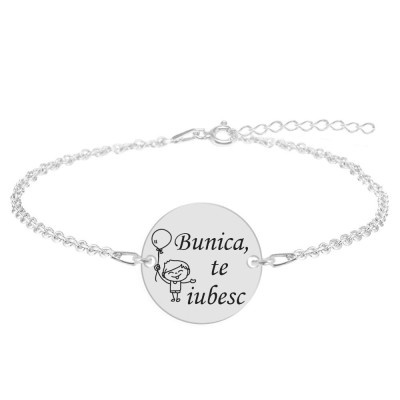 Granny - Bratara personalizata din argint 925 - Banut foto