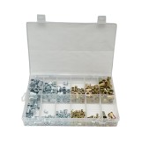 Trusa piulite nit cu guler M3-M10, 300 piese, pentru fixari metalice