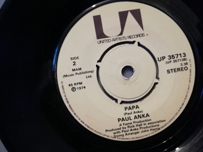 Paul Anka - Papa/You&rsquo;re Having&hellip;(1974/United/RFG) - VINIL/Vinyl/NM