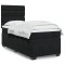 vidaXL Pat box spring cu saltea, negru, 80x200 cm, catifea 3293070