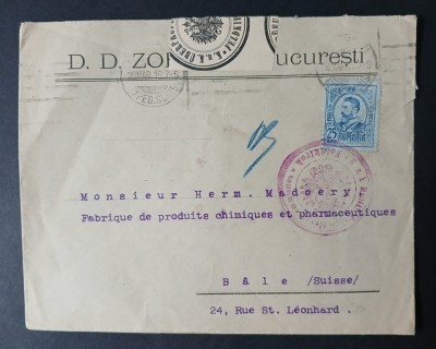 ROMANIA 1916-- plic circulat Elvetia foto