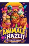 Carte Creativa Copii Animale Hazlii Coloreaza Inrameaza Format A4 Ilustratii Alb Negru