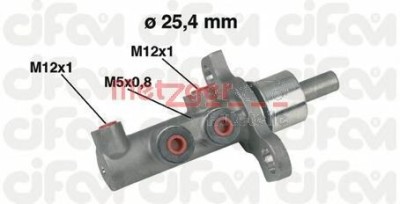 Pompa centrala, frana OPEL VECTRA C GTS (2002 - 2016) METZGER 202-439 foto