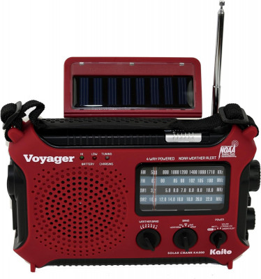 Kto KA500BLK Radio de urgență AM/FM/SW cu alertă meteo cu 5 căi, negru foto