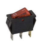 Interupator basculant 3 pini 1 circuit 10A 250V OFF-ON rosu cu, Oem