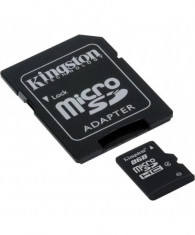 Micro secure digital card kingston 8gb clasa 4 adaptor sd foto