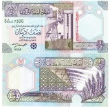 Libia 1/2 Dinar 2002, P-63, Bancnota UNC, Africa