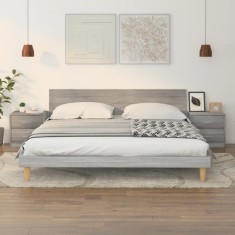 vidaXL Noptiere, 2 buc., sonoma gri, 40x30x40 cm, lemn prelucrat 815408