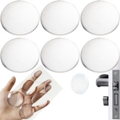 Set 6 Opritoare Autocolante din Poliuretan pentru Uși, Protecție Transparentă pentru Pereți și Mobilier foto