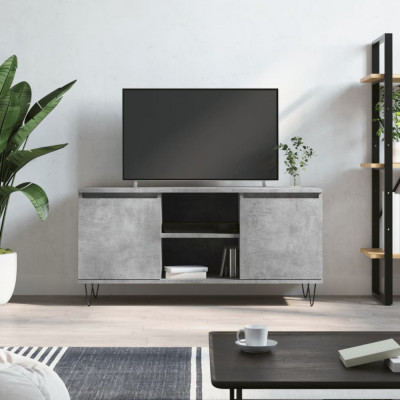 vidaXL Comodă TV, gri beton, 104x35x50 cm, lemn compozit foto