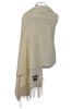 Fular dama uni 24, 180x70cm, crem, Marime universala
