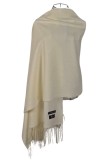Fular dama uni 24, 180x70cm, crem, Marime universala