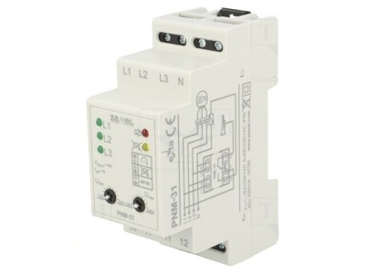 Releu Monitorizare Tensiune 230/400V SPDT IP20 foto