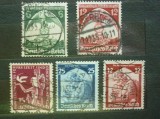 Germania Al Treilea Reich Reichsparteitag Saar Hamburg Lot 5 Mărci -A666