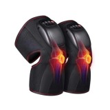 Aparat de masaj pentru genunchi din material Premium, Terapetic, incalzit, cu acumulatori, Portabil, cu 3 Moduri de Masaj si 3 Nivele de Intensitate,