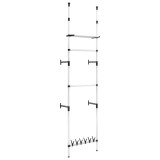 Cumpara ieftin Sistem sifonier telescopic, cu bare si raft, aluminiu