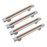 Cumpara ieftin Set 4 Manere din plastic, 2109-03, lungime 132 mm, distanta gauri 96 mm, fag