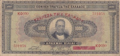 GRECIA 1.000 drahme 1926 F!!! foto