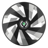 Set 4 Capace Roti, potrivite jantelor de R16, pentru Skoda, model vector black and silver