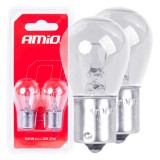 Set 2 becuri cu halogen, soclu P21W, BA15s, alimentare 12V FAVLine Selection, Amio