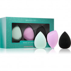 BrushArt Make-up Sponge Set burete pentru machiaj AQUAMARINE GREEN