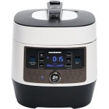 Multicooker cu gatire la presiune Heinner HPCK-6WH, 14 programe, vas antiadeziv detasabil, Timer, presiune reglabila, display LED, Alb