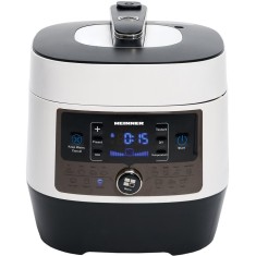 Multicooker cu gatire la presiune Heinner HPCK-6WH, 14 programe, vas antiadeziv detasabil, Timer, presiune reglabila, display LED, Alb