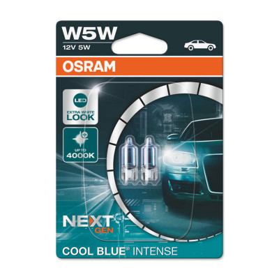 SET 2 BECURI 12V W5W COOL BLUE INTENSE NextGen BLISTER OSRAM 25153 foto