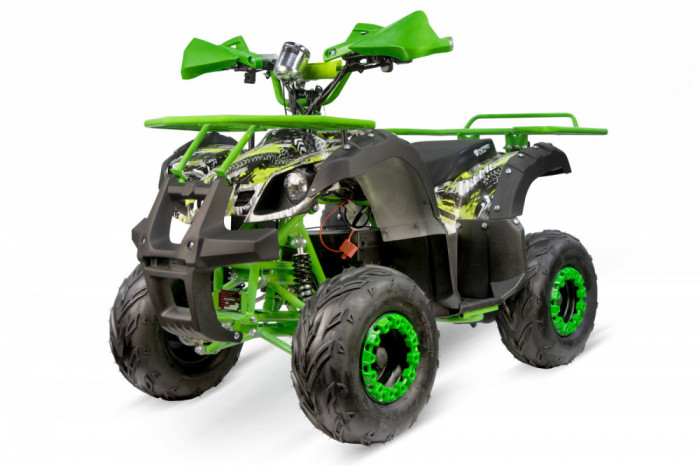 ATV electric Eco Toronto 1000W 48V 20Ah, roti 7 inch, culoare Verde Camuflaj