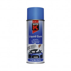 Spray vopsea cauciucata Auto-K Liquid Gum, detasabila, albastru, 400 ml foto