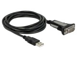Convertor USB-RS232; D-Sub 9pin mufă,USB A mufă; 4m; negru