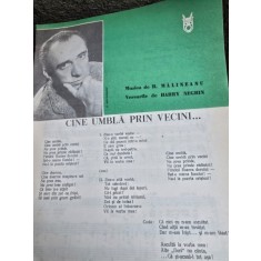 Partitura, Cine umbla prin vecini - H. Malineanu, Harry Negrin