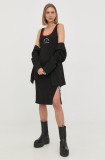 Cumpara ieftin Karl Lagerfeld rochie culoarea negru, mini, mulata