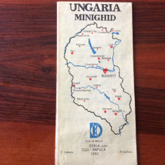 ungaria mini ghid harta turism in hungary 1992 in limba romana m. ciobanu
