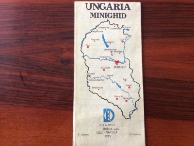 ungaria mini ghid harta turism in hungary 1992 in limba romana m. ciobanu foto