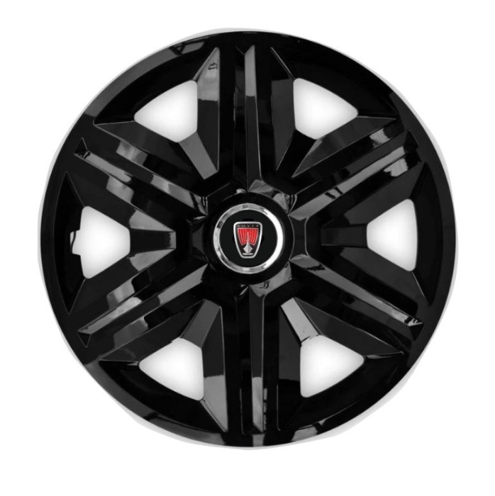 Set 4 capace roti hubcaps fast black R16 pentru gama auto Range Rover