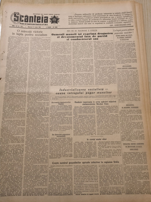 scanteia 11 iunie 1952-orasul brasov,regiunea teleorman,raionul balcesti valcea