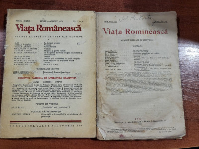 Viata Romaneasca nr.3/1921 si nr.7-8/1978 foto