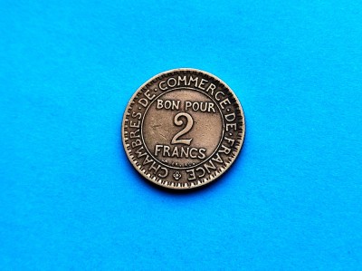 2 Francs 1923 Franta-stare buna foto
