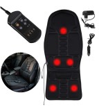 Saltea Masaj pentru Scaun Auto, intensitate reglabila cu telecomanda, negru