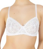 Cumpara ieftin Sutien Balconette Luan Alb 75C, Cupa Moale, Dantela, Banda Microfibra, Arcuri Suport, Bretete Ajustabile, Elegant, Confortabil