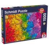 Puzzle LIN9936 - 1500, Colorful Leaves, Schmidt