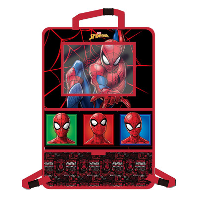 Organizator auto cu suport tableta Spiderman Disney, 9.7 inch, Rosu foto