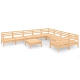 Cumpara ieftin Set mobilier de gradina, 10 piese, lemn masiv de pin