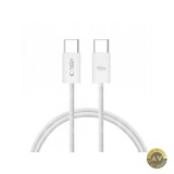 Cablu Date si Incarcare USB-C - USB-C Tech-Protect Ultraboost Classic 60W 1m Alb