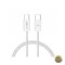 Cablu Date si Incarcare USB-C - USB-C Tech-Protect Ultraboost Classic 60W 1m Alb